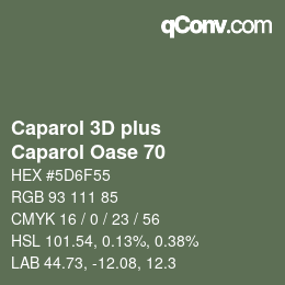 Color code: Caparol 3D plus - Caparol Oase 70 | qconv.com