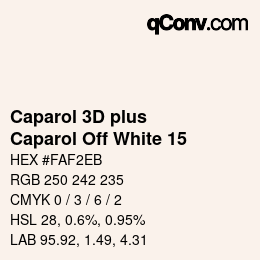 Código de color: Caparol 3D plus - Caparol Off White 15 | qconv.com