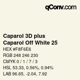 Code couleur: Caparol 3D plus - Caparol Off White 25 | qconv.com