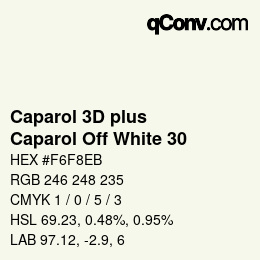 カラーコード: Caparol 3D plus - Caparol Off White 30 | qconv.com