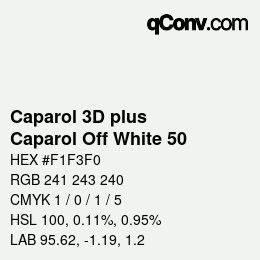 カラーコード: Caparol 3D plus - Caparol Off White 50 | qconv.com