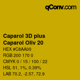 Color code: Caparol 3D plus - Caparol Oliv 20 | qconv.com
