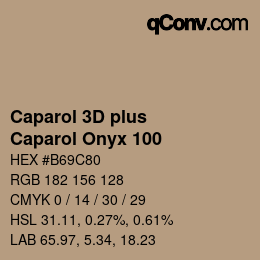 Código de color: Caparol 3D plus - Caparol Onyx 100 | qconv.com