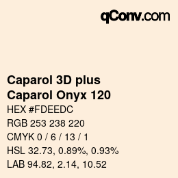 Color code: Caparol 3D plus - Caparol Onyx 120 | qconv.com