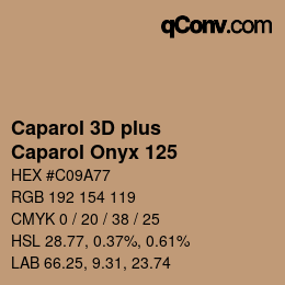 Color code: Caparol 3D plus - Caparol Onyx 125 | qconv.com