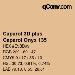 Color code: Caparol 3D plus - Caparol Onyx 135 | qconv.com