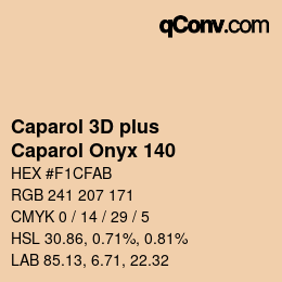 Color code: Caparol 3D plus - Caparol Onyx 140 | qconv.com