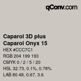 Code couleur: Caparol 3D plus - Caparol Onyx 15 | qconv.com