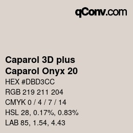 Código de color: Caparol 3D plus - Caparol Onyx 20 | qconv.com