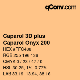 Color code: Caparol 3D plus - Caparol Onyx 200 | qconv.com