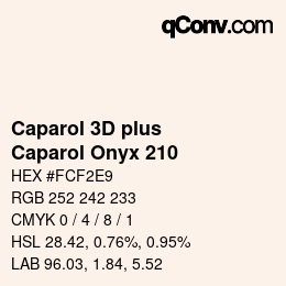 Code couleur: Caparol 3D plus - Caparol Onyx 210 | qconv.com
