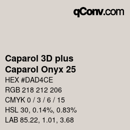 Color code: Caparol 3D plus - Caparol Onyx 25 | qconv.com