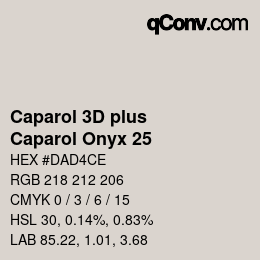 Código de color: Caparol 3D plus - Caparol Onyx 25 | qconv.com