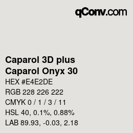 Color code: Caparol 3D plus - Caparol Onyx 30 | qconv.com