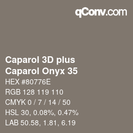 Code couleur: Caparol 3D plus - Caparol Onyx 35 | qconv.com