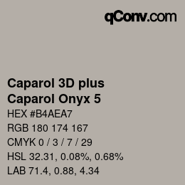 Code couleur: Caparol 3D plus - Caparol Onyx 5 | qconv.com