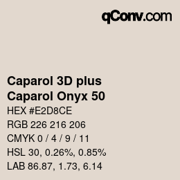 Color code: Caparol 3D plus - Caparol Onyx 50 | qconv.com