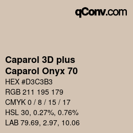 Code couleur: Caparol 3D plus - Caparol Onyx 70 | qconv.com
