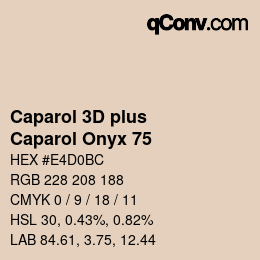 Color code: Caparol 3D plus - Caparol Onyx 75 | qconv.com