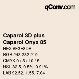 Code couleur: Caparol 3D plus - Caparol Onyx 85 | qconv.com