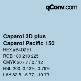 Color code: Caparol 3D plus - Caparol Pacific 150 | qconv.com