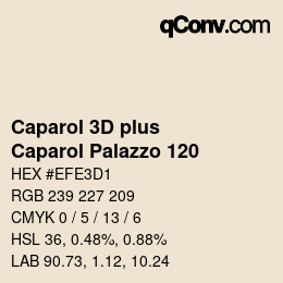 Color code: Caparol 3D plus - Caparol Palazzo 120 | qconv.com