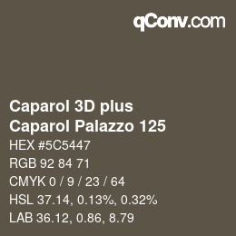 Farbcode: Caparol 3D plus - Caparol Palazzo 125 | qconv.com