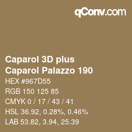 カラーコード: Caparol 3D plus - Caparol Palazzo 190 | qconv.com