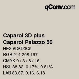 Farbcode: Caparol 3D plus - Caparol Palazzo 50 | qconv.com