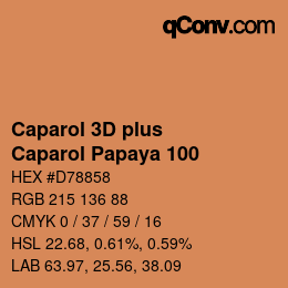Color code: Caparol 3D plus - Caparol Papaya 100 | qconv.com