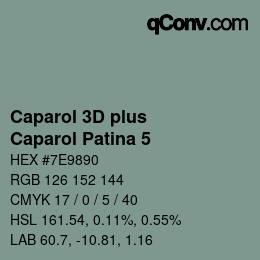 Color code: Caparol 3D plus - Caparol Patina 5 | qconv.com