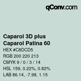 Color code: Caparol 3D plus - Caparol Patina 60 | qconv.com