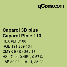 カラーコード: Caparol 3D plus - Caparol Pinie 110 | qconv.com
