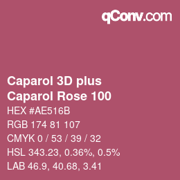 カラーコード: Caparol 3D plus - Caparol Rose 100 | qconv.com