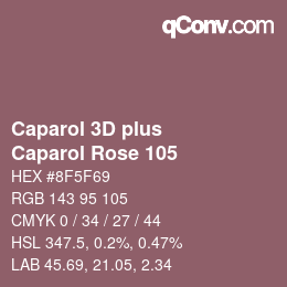 Code couleur: Caparol 3D plus - Caparol Rose 105 | qconv.com