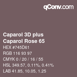 Farbcode: Caparol 3D plus - Caparol Rose 65 | qconv.com