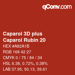 Color code: Caparol 3D plus - Caparol Rubin 20 | qconv.com