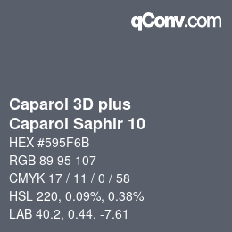 Color code: Caparol 3D plus - Caparol Saphir 10 | qconv.com