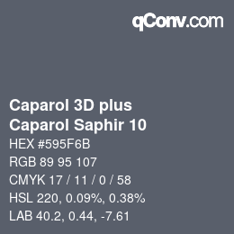 Code couleur: Caparol 3D plus - Caparol Saphir 10 | qconv.com