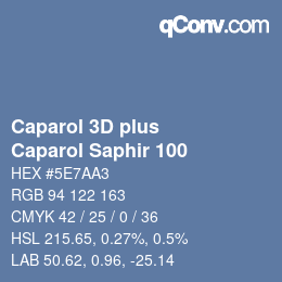 Color code: Caparol 3D plus - Caparol Saphir 100 | qconv.com