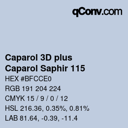 カラーコード: Caparol 3D plus - Caparol Saphir 115 | qconv.com