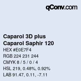 Color code: Caparol 3D plus - Caparol Saphir 120 | qconv.com