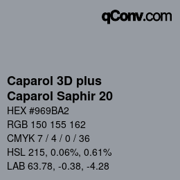 Color code: Caparol 3D plus - Caparol Saphir 20 | qconv.com
