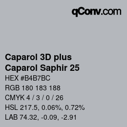 Color code: Caparol 3D plus - Caparol Saphir 25 | qconv.com