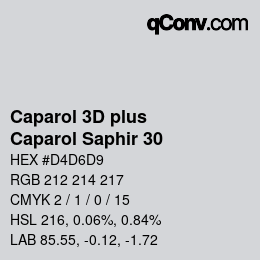 Color code: Caparol 3D plus - Caparol Saphir 30 | qconv.com