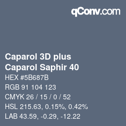 Code couleur: Caparol 3D plus - Caparol Saphir 40 | qconv.com