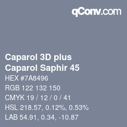 Color code: Caparol 3D plus - Caparol Saphir 45 | qconv.com