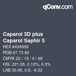 Color code: Caparol 3D plus - Caparol Saphir 5 | qconv.com