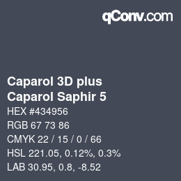 Code couleur: Caparol 3D plus - Caparol Saphir 5 | qconv.com