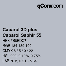 Color code: Caparol 3D plus - Caparol Saphir 55 | qconv.com